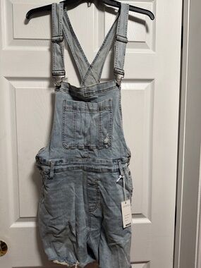 Judy Blue Light Wash Denim Short Overalls